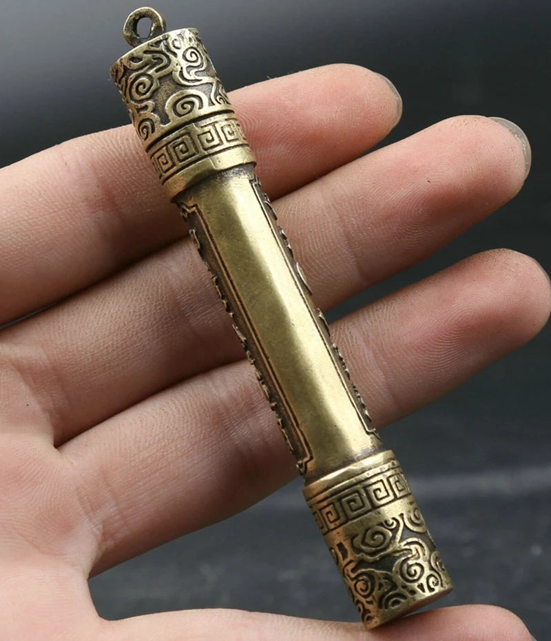 Bronze Om Mani Pendant