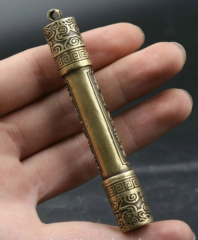 Bronze Om Mani Pendant